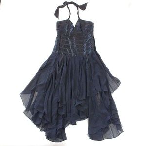 BCBG Max Azria Womens 12 Dress Satin Striped Halte